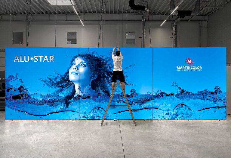 ALU STAR LED-Messewand